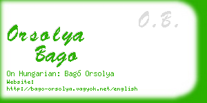 orsolya bago business card